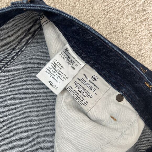 AG Adriano Goldschmied Jeans Mens 40x30 (Act 42) Blue Graduate Tailored Leg - Picture 3 of 6